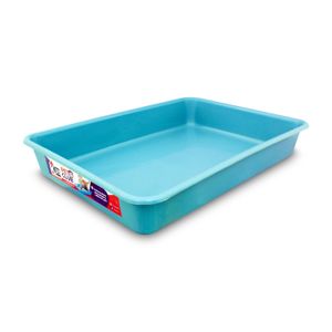 Arenero para gato rectangular plástico de altura estándar para todo tipo de raza y edad de gato. - MD