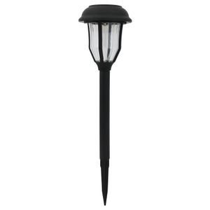 Lampara Solar Led P/Jardin Faro Negra - DECORE