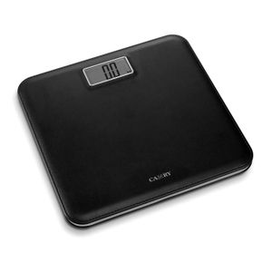 Balanza de baño digital con capacidad hasta los 180 kg o 400 lbs de peso. Tiene una superficie de textura suave - CAMRY