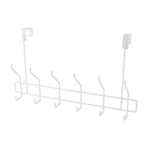 Riel Blanca 6 Ganchos P/Colgar Ropa - SIMPLE SPACES