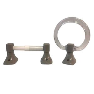 Jgo Acc Banio Economico 2Pzs Gris Mist - AMERICAN HOME