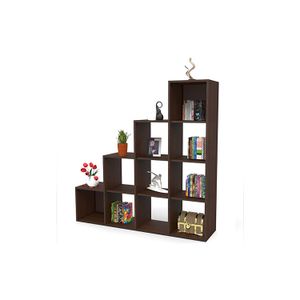 Biblioteca 10 Cubos Wengue 128X127X30 0,093 - MUEBLE FACIL