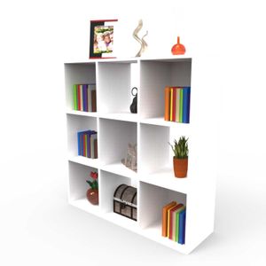 Biblioteca 9 Cubos Blanc 96X96X30 - MUEBLE FACIL