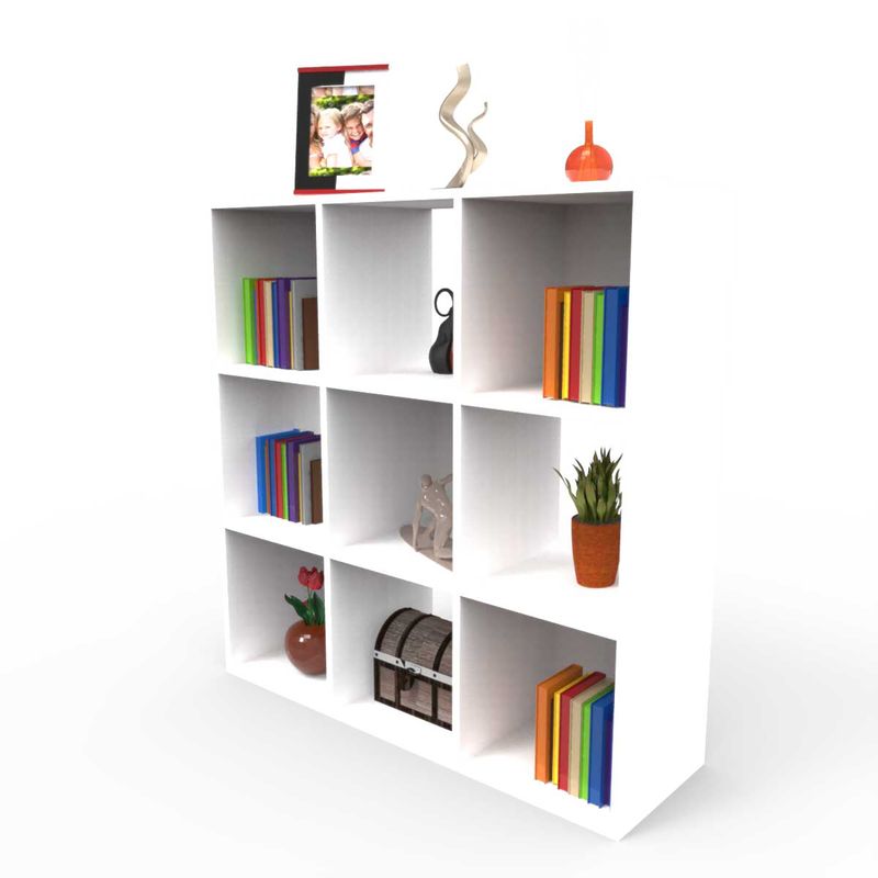 Biblioteca-9-Cubos-Blanc-96X96X30