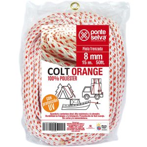 Piola Trenzada Colt 8Mm Madeja 15Mt - PONTE SELVA