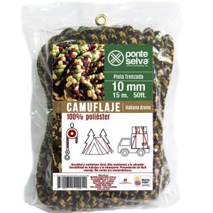 Piola Trenzada Camufla Habano 10Mm X15Mt - PONTE SELVA