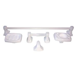 Jgo Acc Banio Blanco 5Pzs Ls-537 - AMERICAN HOME