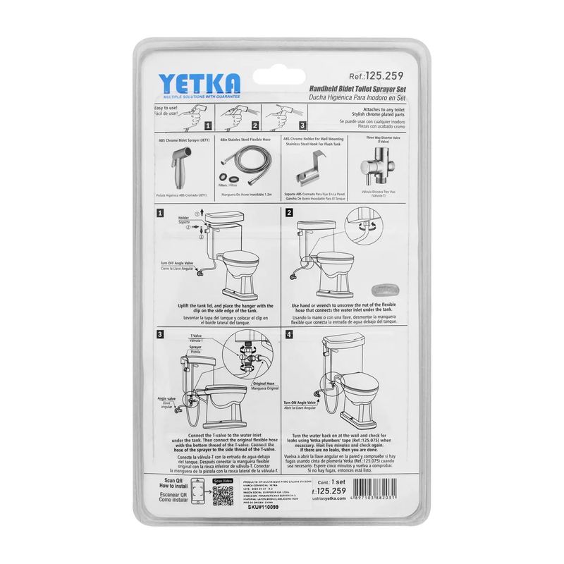 COMO INSTALAR UNA DUCHA HIGIÉNICA PARA INODORO YETKA 