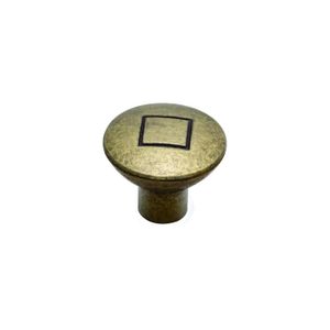 Boton Circular C/Cuadro Cromo Pulido - WRT