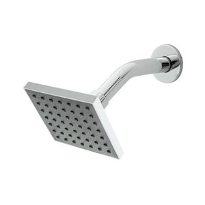 Regadera cuadrada medium ABS de 10 cm con brazo de ducha. - BRIGGS