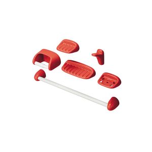 Jgo Acc Banio Porcelana Rojo - FV