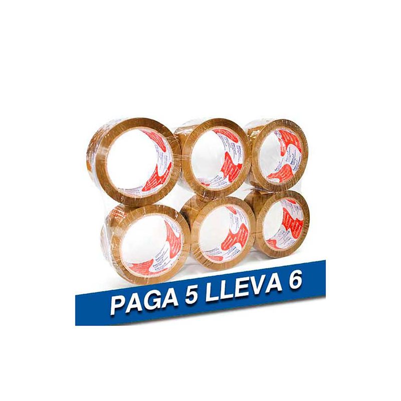 Cinta-Embalaje-Cafe-80Yx48Mm-Pack-6Und