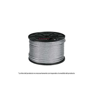 Metro de cable rígido 3/32" de acero 7x7 hilos, 75 m - FIERO