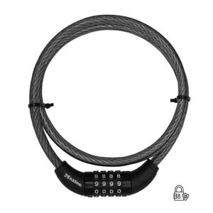 Cable de seguridad con candado combinación de 10 mm - MASTER LOCK