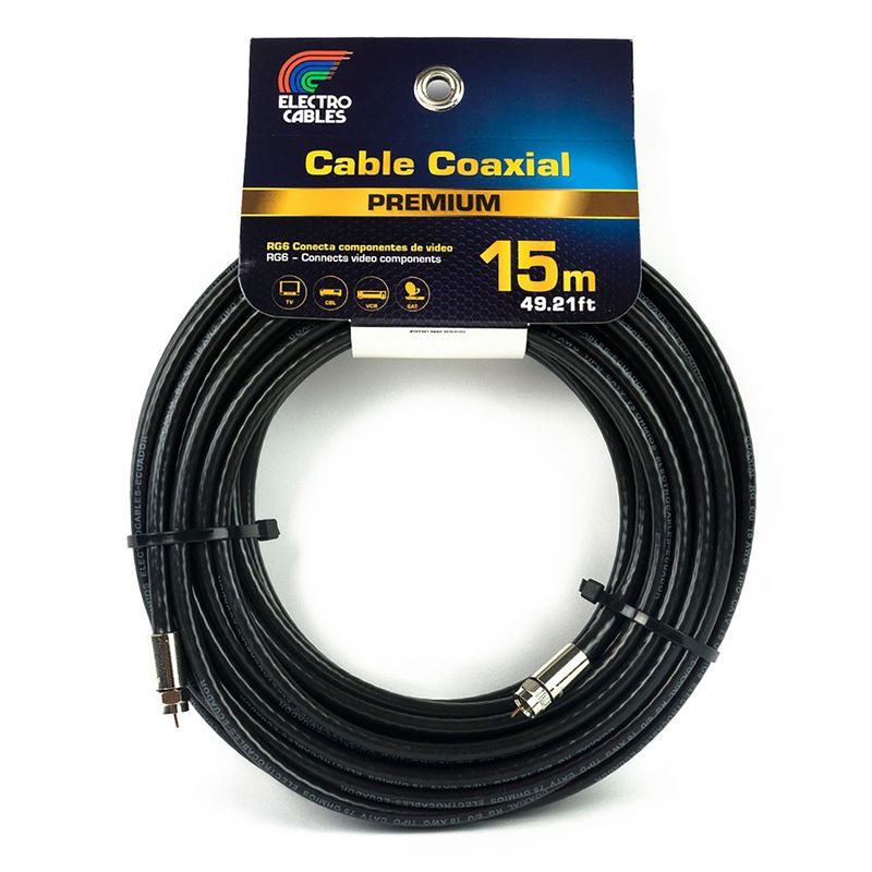 Cable Coaxial Tv Cable Tdt Y Parabolicas 15 metros Cables Otros