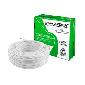 Cablex Flexi 12 Thhn Blanco C/M Cablec - CABLEC