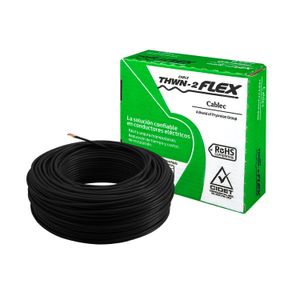 Cablex Flexi 12 Thhn Negro C/M Cablec - CABLEC
