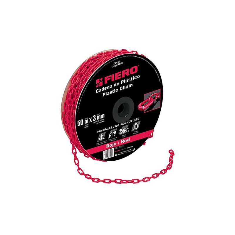 Cadena-Decor.-Plast.-3Mm-Roja-C-M-Fiero