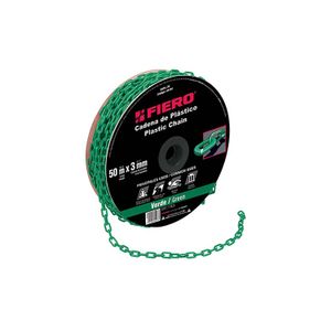 Metro de cadena de 3 mm de plástico verde, carrete de 50 m - FIERO