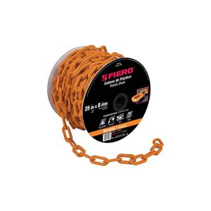 Metro de cadena de 8 mm de plástico naranja, carrete de 25 m - FIERO