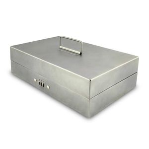 Caja De Seguridad 29Cmx19.5Cmx8Cm Gris C/Cl - WRT