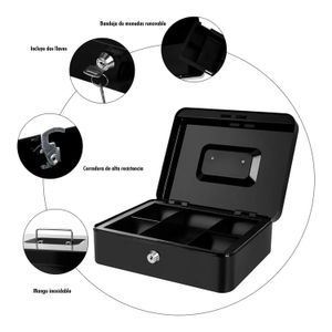 Caja De Seguridad 9X20X18Cm Neg C/Ll Saf - SAFEWELL