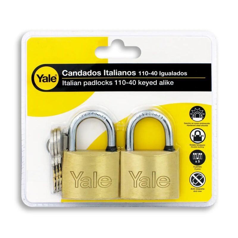 Candado-Italiano-Laton-Pulido-40Mm-2U-Yale