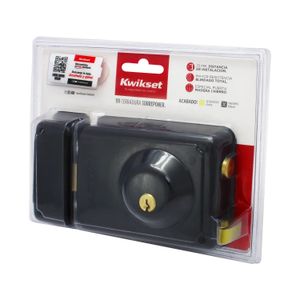 Cerradura Sobreponer Ref 72Mm Izq Negra Kwikse - KWIKSET
