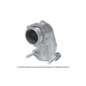Conector curvo 1/2" para tubo flexible metálico - VOLTECK