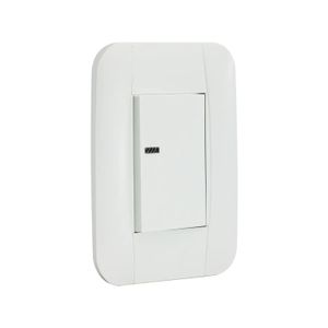 Conmutador Simple Balancin Ancho Blanco Plata - VETO