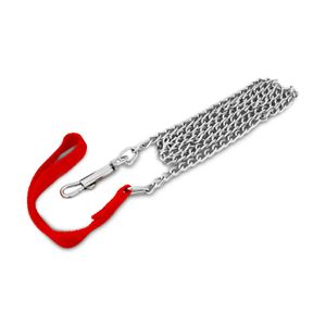 Correa para perro metálica de 1.21 metros con gancho de seguridad y agarradera de nylon de alta resistencia - DUKES