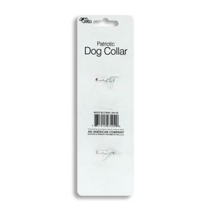 Collar para perro PATRIOTIC de nylon de talla M con diseño de la bandera de USA, y gancho plástico de liberación rápida - DUKES