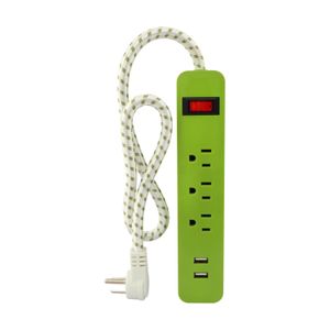 Cortapico Usb 3 Salidas Bright Way Verde - BRIGHT WAY