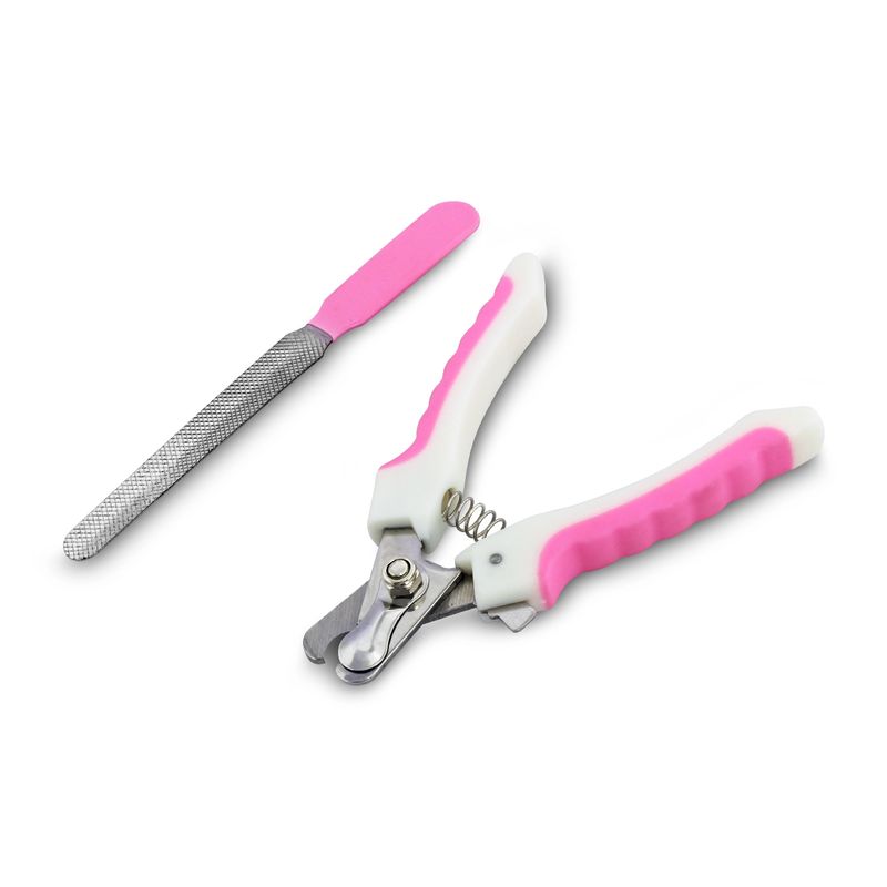 Cortauñas-de-mascotas-plastico-con-mango-ergonomico-y-bordes-de-corte-afiladas-y-lima-metalica-de-14-cm