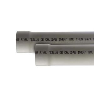 Tubo Ventilacion Gris 50Mm X 3Mts Rival - RIVAL