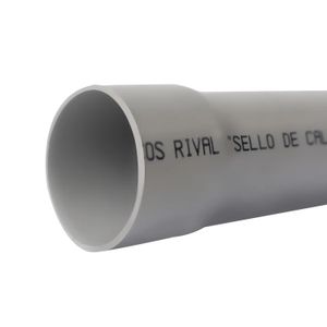 Tubo Ventilacion Gris 110Mm X 3Mts Rival - RIVAL