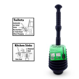 Destapador de cañerías tipo acordeon de 51 cm con mango alargado. Perfecto para destapar inodoros, duchas y fregaderos - MASTER PLUNGER
