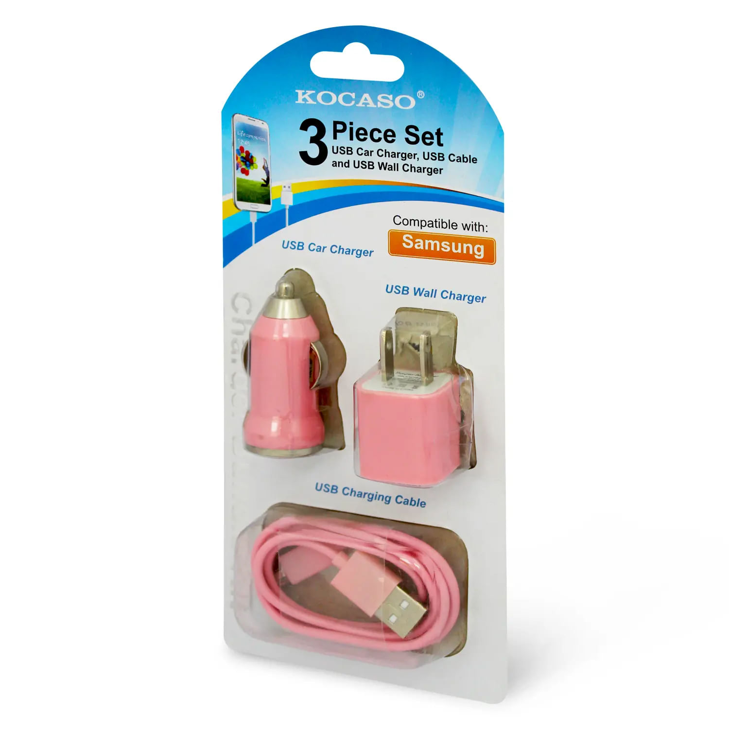 Pack 10 cargadores mechero coche USB 1A para movil tablet rosa car 12-24v  1000mA - Pcycopy