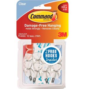 Jgo. 9U Ganchos Transparente Command - COMMAND