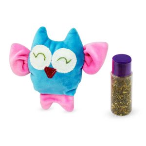 Juguete para gatos con diseño de búho con bolsillo para CATNYP para relajación y entretenimiento de gatos - HAPPY TOYS