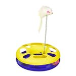 Juguete-para-gato-interactivo-redondo-con-una-bola-giratoria-y-cascabel--y-resorte-con-raton-de-juguete-afelpado