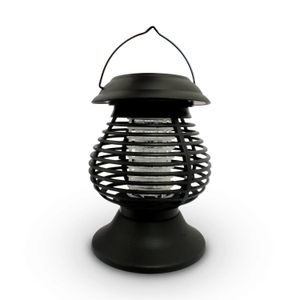 Lámpara solar mata insectos plástica de 20 x 13 cm con función: luz blanca y luz UV con sistema electrico mata moscas - ORGILL