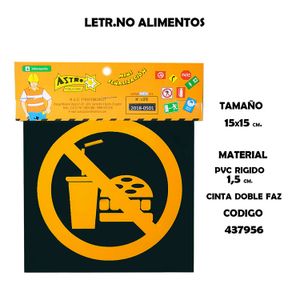 Letr.No Alimentos 15X15Cm - ASTRO PUBLICIDAD