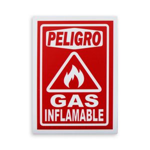 Letr.Peligro Gas Inflamable 18X13Cm - ASTRO PUBLICIDAD