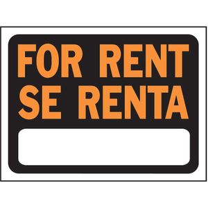 Letrero Bilingue Se Renta - WRT