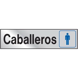 Letrero De Alumino Caballeros - WRT