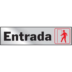 Letrero De Alumino "Entrada" - WRT