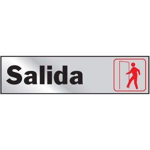 Letrero De Alumino "Salida" - WRT