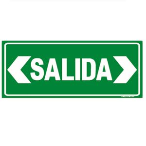 Letrero Fotolum.Salida Doble Flecha 30X15 - SAFETY ECUADOR