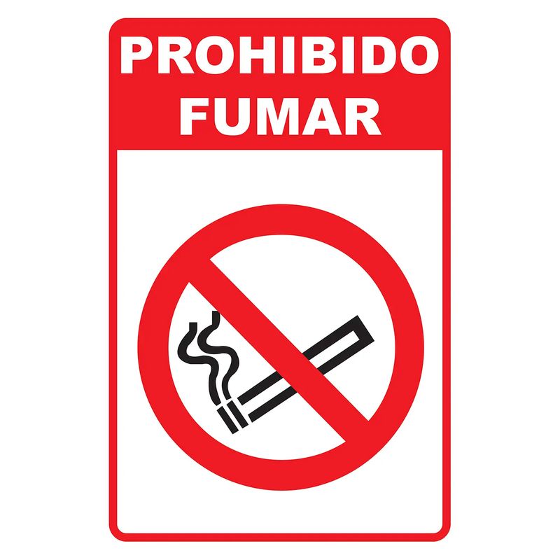 Señal de Prohibido Fumar 20x30 cm.